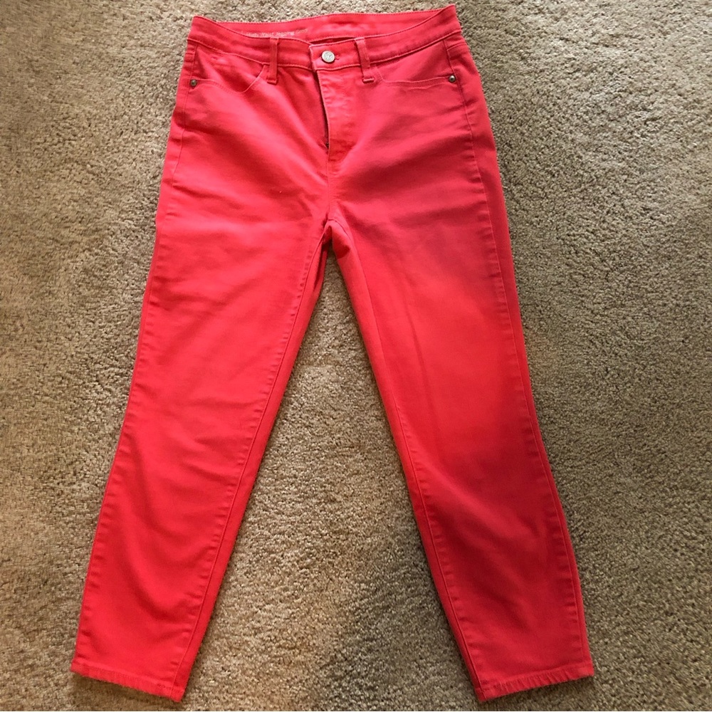 Talbots size 4 High Waist Jegging Crop coral